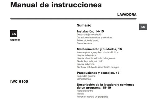 instrucciones lavadora indesit iwc 6105 español|indesit 6105 manual de instrucciones.